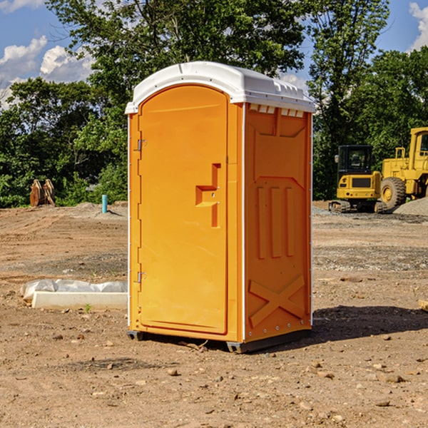 how often are the portable toilets cleaned and serviced during a rental period in Hammett